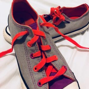 Neon Pink and Purple Converse